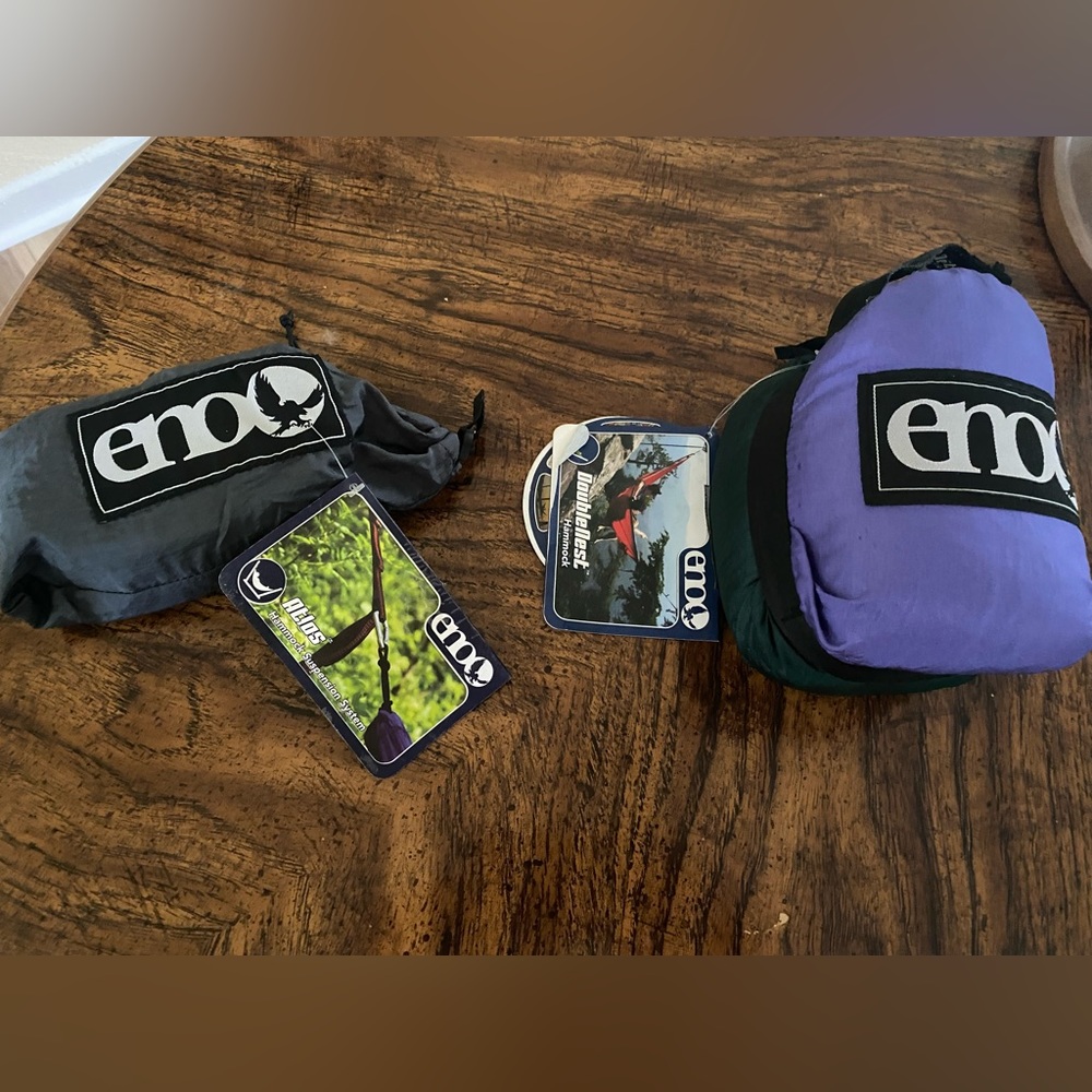 ENO double nest hammock with Atlas straps. Never used.